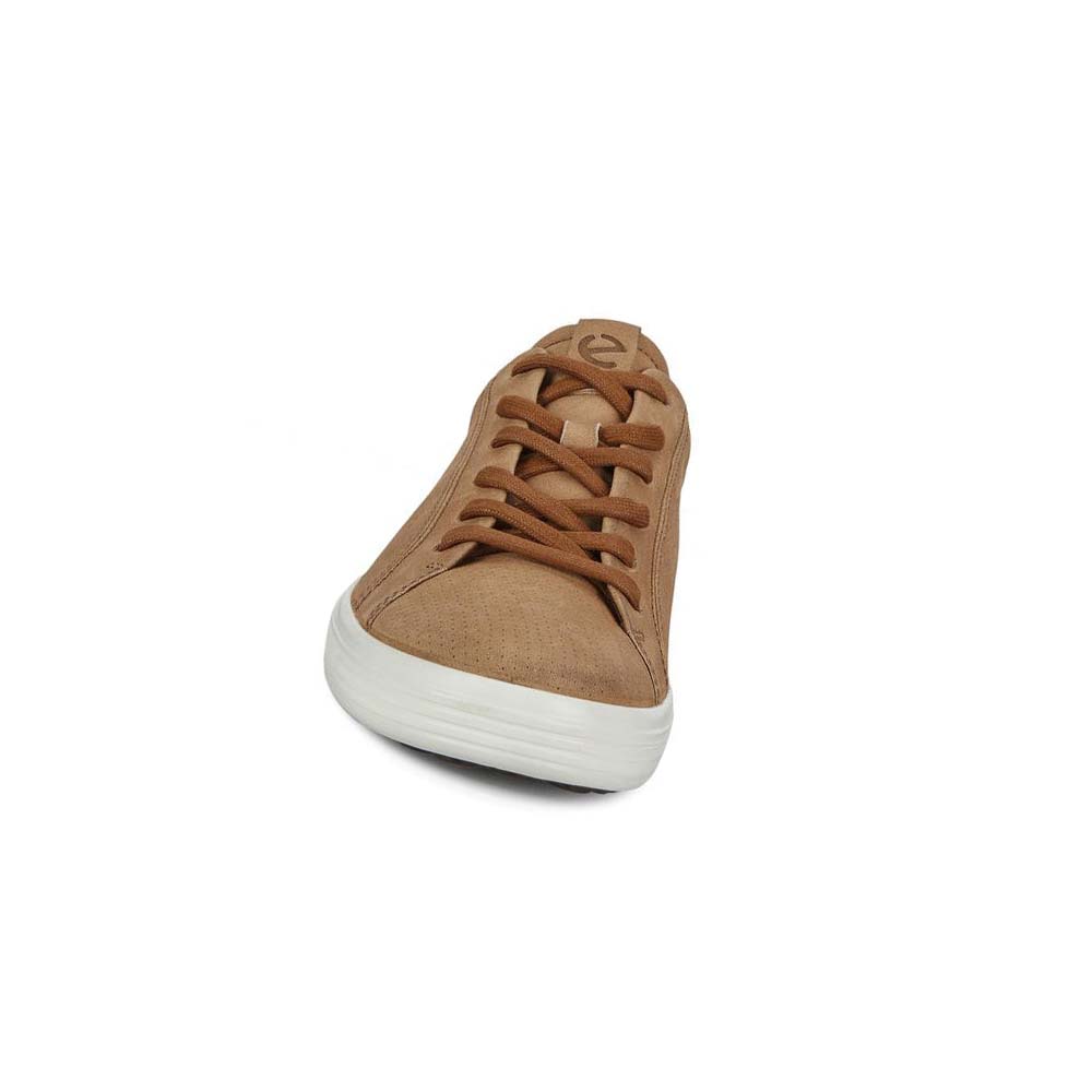 Pánské Boty Casual Ecco Soft 7 Street Perf Hnědé | CZ 483BEX